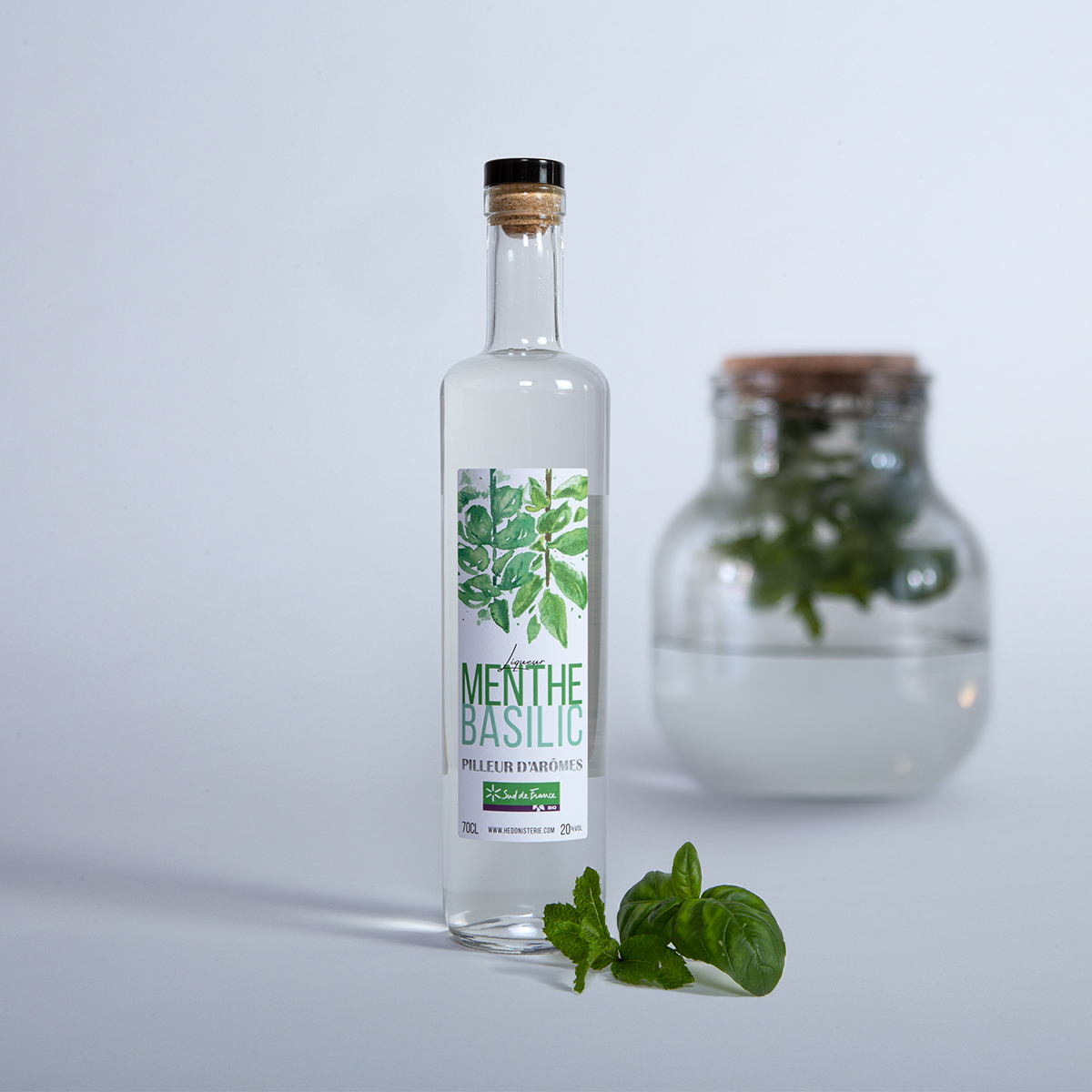 liqueur bio menthe, basilic Pilleur d'Arômes